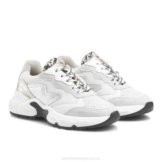 kvinnor metallisk Russell And Bromley whistle runner pappa sneaker T4XZ57