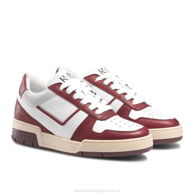 kvinnor röd Russell And Bromley liga perforerade sneaker T4XZ71