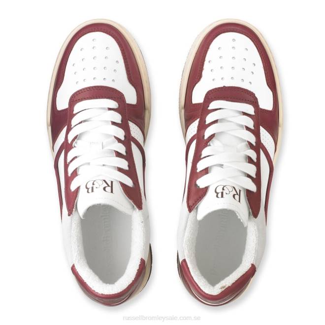 kvinnor röd Russell And Bromley liga perforerade sneaker T4XZ71