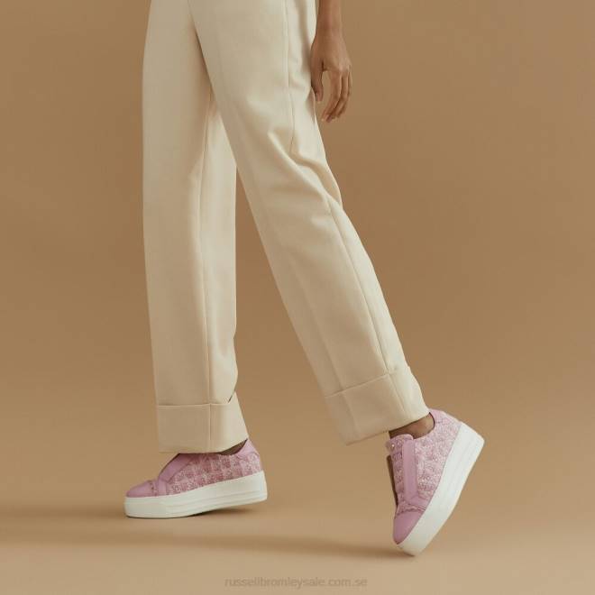 kvinnor rosa Russell And Bromley seawalk snörlösa sneaker T4XZ26