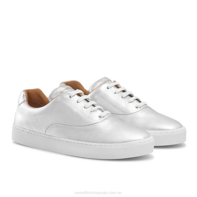 kvinnor silver Russell And Bromley heja snörning sneaker T4XZ83