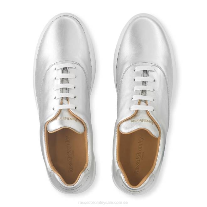 kvinnor silver Russell And Bromley heja snörning sneaker T4XZ83