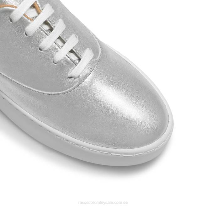 kvinnor silver Russell And Bromley heja snörning sneaker T4XZ83