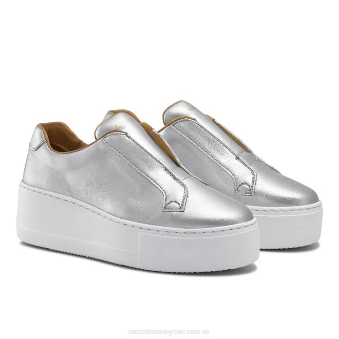 kvinnor silver Russell And Bromley park up flatform snörningslösa sneaker T4XZ16