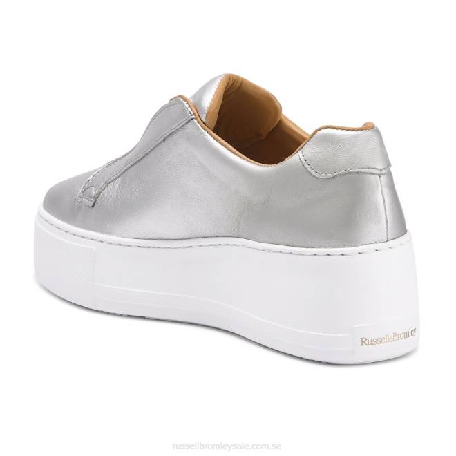 kvinnor silver Russell And Bromley park up flatform snörningslösa sneaker T4XZ16