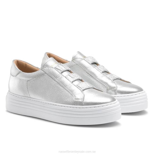 kvinnor silver Russell And Bromley sirius flatform sneaker T4XZ41