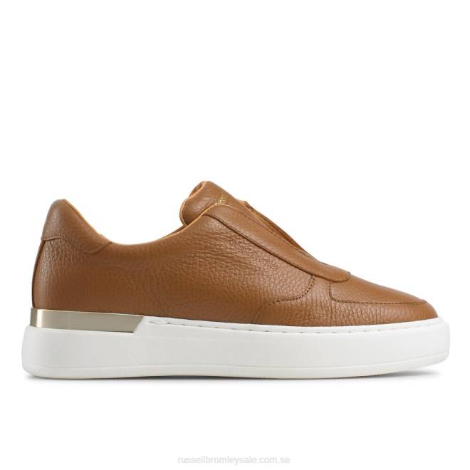 kvinnor solbränna Russell And Bromley gold rush spetslösa sneaker T4XZ36