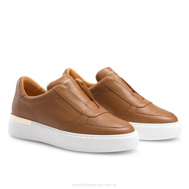 kvinnor solbränna Russell And Bromley gold rush spetslösa sneaker T4XZ36