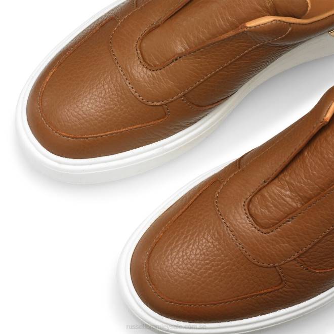 kvinnor solbränna Russell And Bromley gold rush spetslösa sneaker T4XZ36