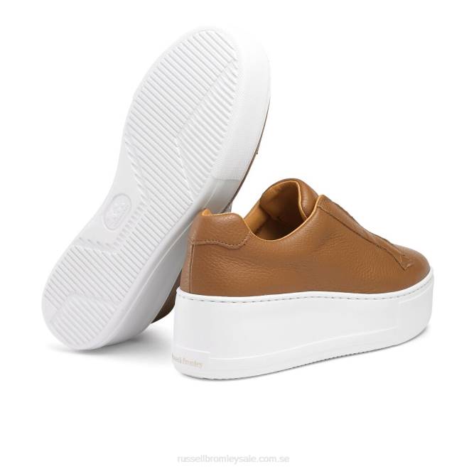kvinnor solbränna Russell And Bromley park up flatform snörningslösa sneaker T4XZ24