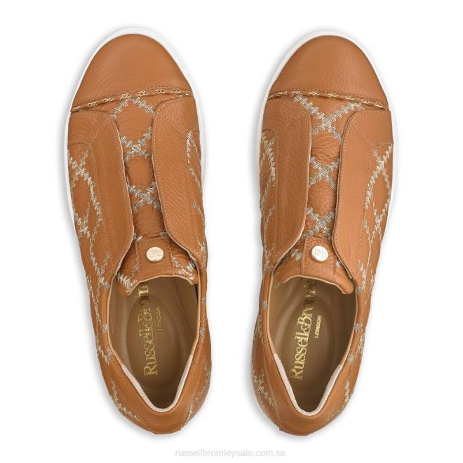 kvinnor solbränna Russell And Bromley seawalk snörlösa sneaker T4XZ30