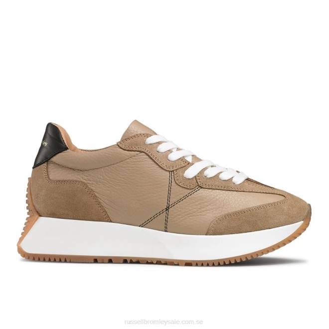 kvinnor solbränna Russell And Bromley sneaker med utsvängd sula i timglas T4XZ65