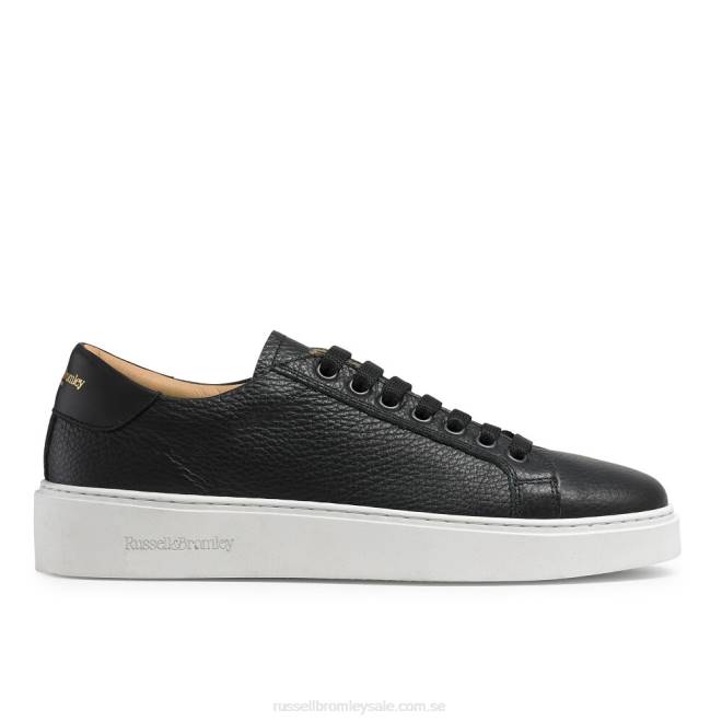 kvinnor svart Russell And Bromley glimma låg topp snörning T4XZ40