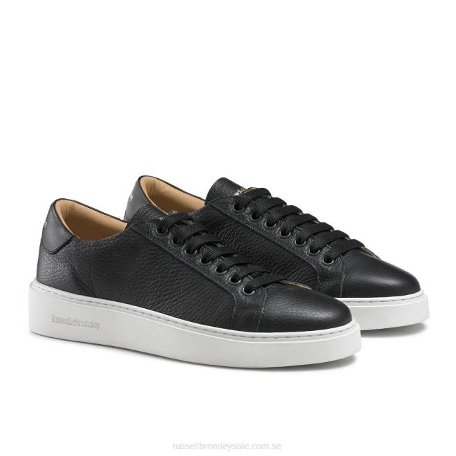kvinnor svart Russell And Bromley glimma låg topp snörning T4XZ40