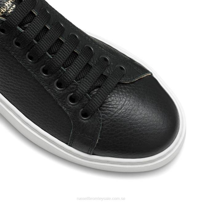 kvinnor svart Russell And Bromley glimma låg topp snörning T4XZ40