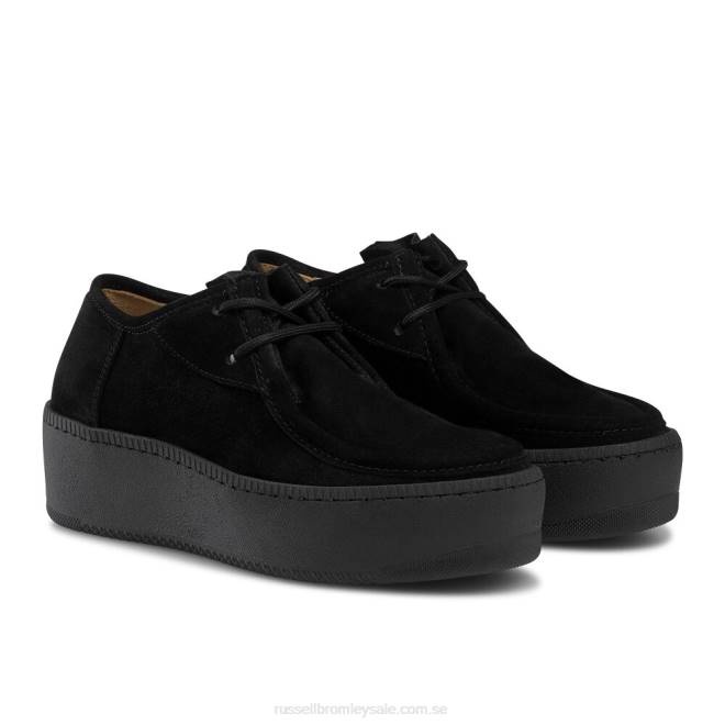kvinnor svart Russell And Bromley kaktussneaker i mockasin med snörning T4XZ80