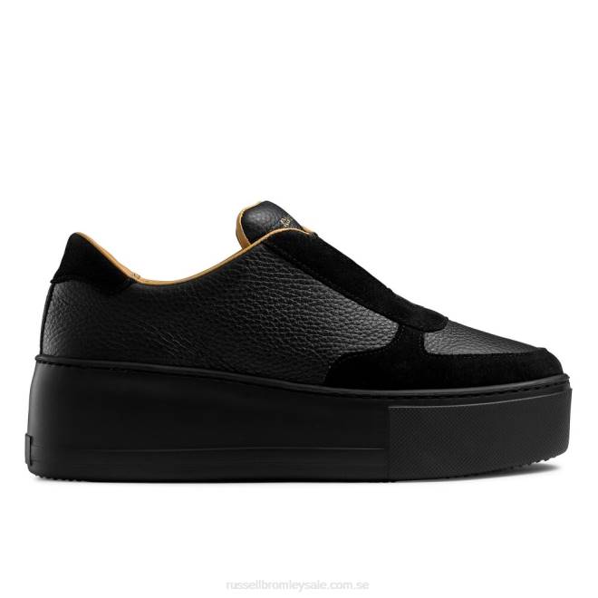 kvinnor svart Russell And Bromley park ave spetslösa plattformade sneaker T4XZ15