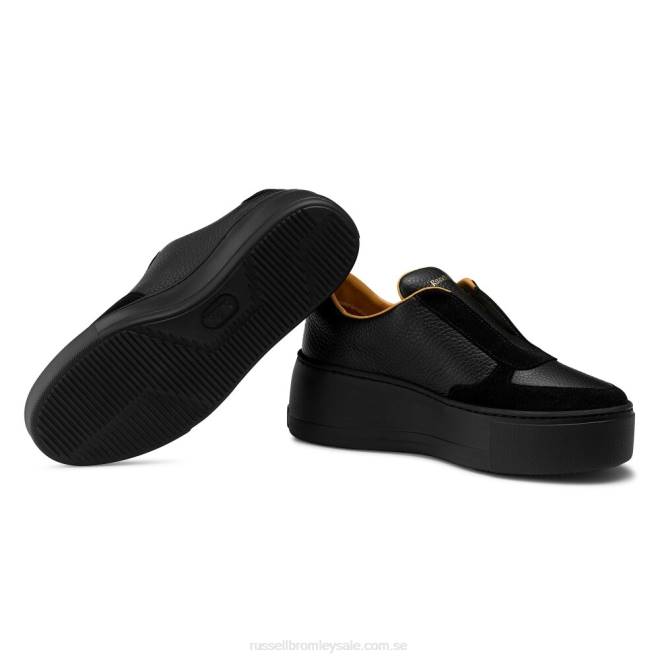kvinnor svart Russell And Bromley park ave spetslösa plattformade sneaker T4XZ15