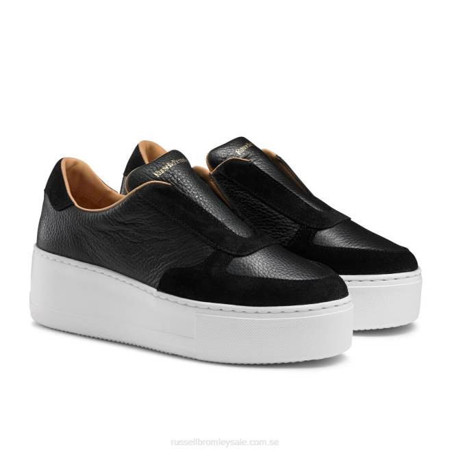 kvinnor svart Russell And Bromley park ave spetslösa plattformade sneaker T4XZ37