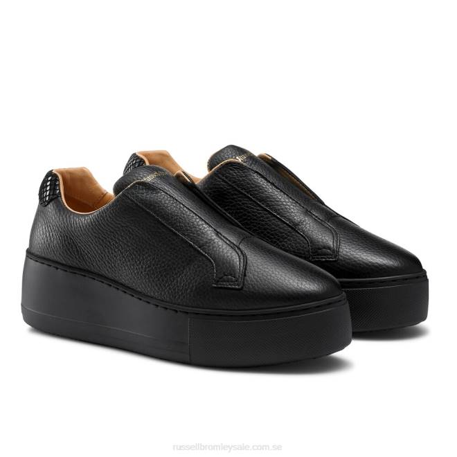 kvinnor svart Russell And Bromley park up flatform snörningslösa sneaker T4XZ6