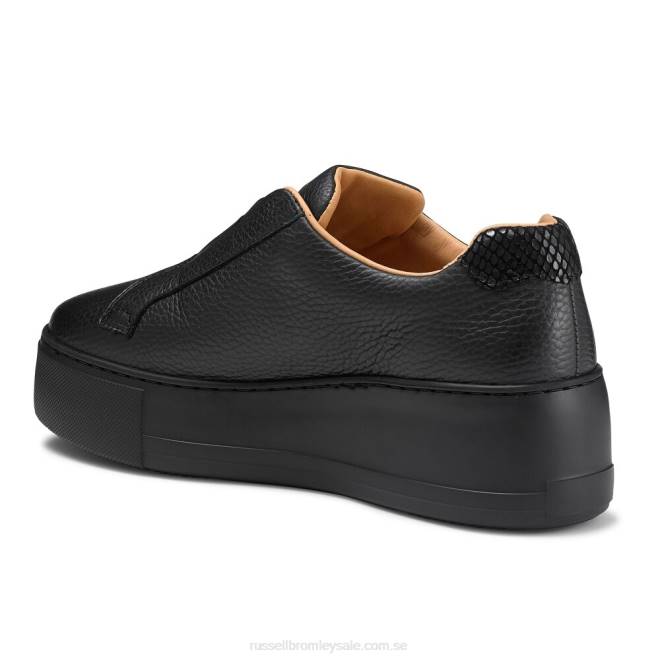kvinnor svart Russell And Bromley park up flatform snörningslösa sneaker T4XZ6