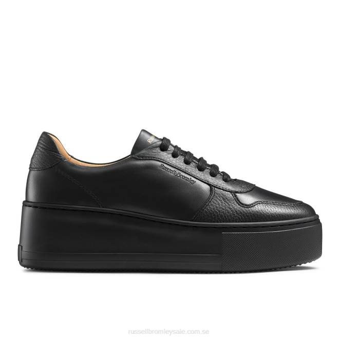 kvinnor svart Russell And Bromley parksneaker med spetsar T4XZ55