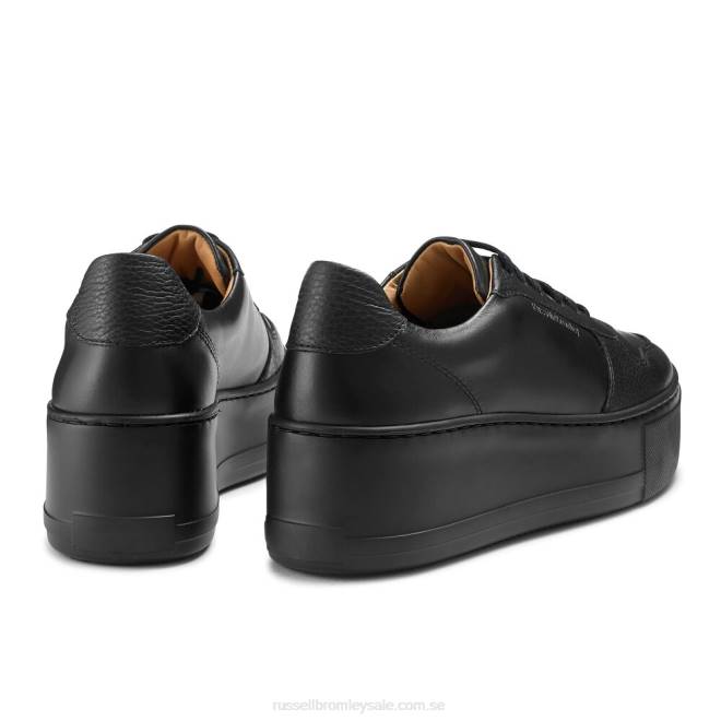 kvinnor svart Russell And Bromley parksneaker med spetsar T4XZ55