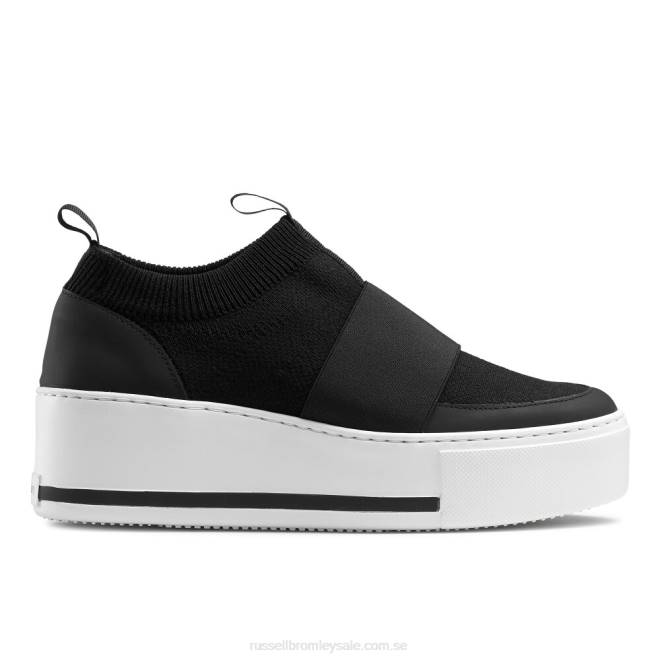 kvinnor svart Russell And Bromley parkstickad stickad sneaker T4XZ9