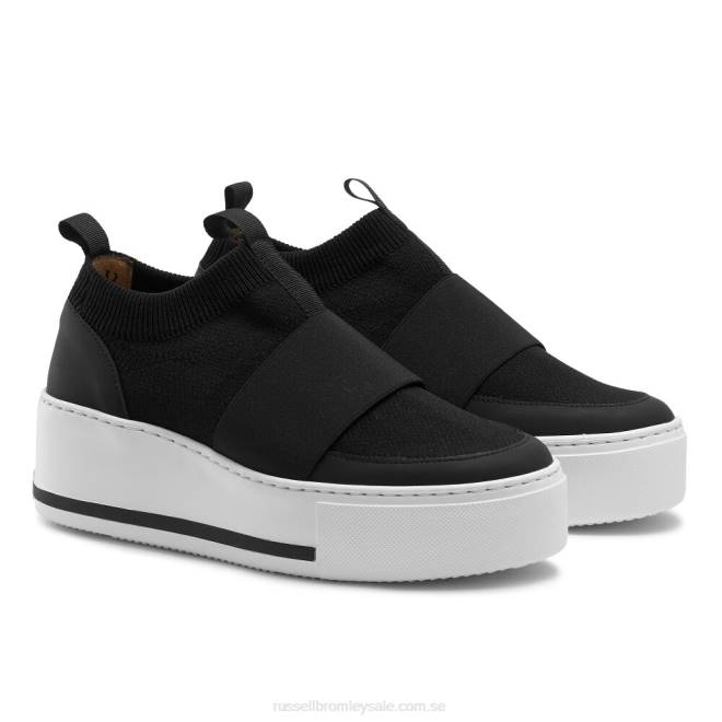 kvinnor svart Russell And Bromley parkstickad stickad sneaker T4XZ9