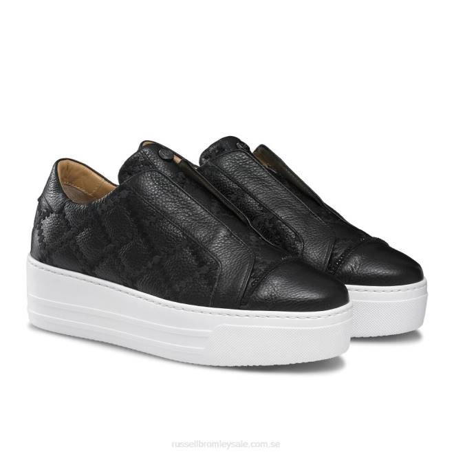 kvinnor svart Russell And Bromley seawalk snörlösa sneaker T4XZ79