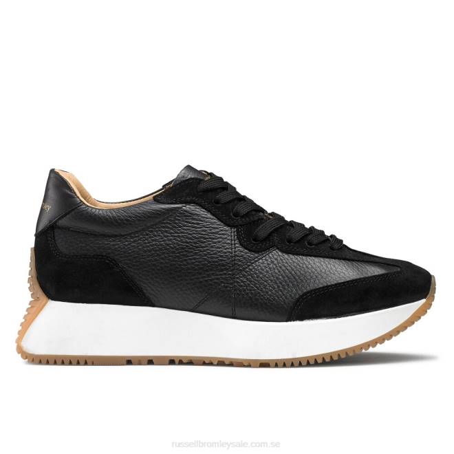 kvinnor svart Russell And Bromley sneaker med utsvängd sula i timglas T4XZ67