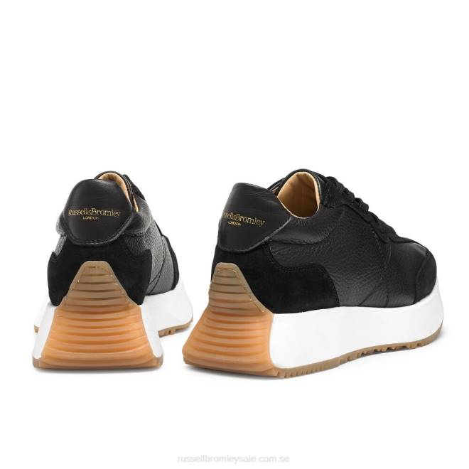 kvinnor svart Russell And Bromley sneaker med utsvängd sula i timglas T4XZ67