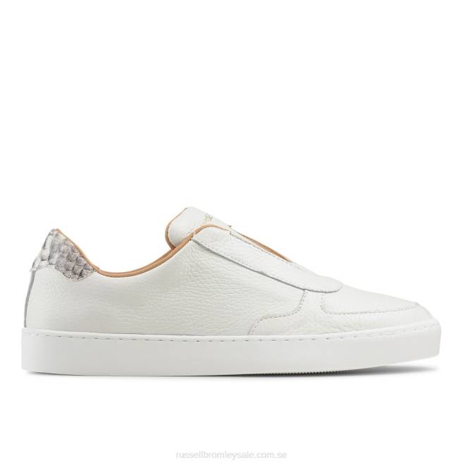 kvinnor vit Russell And Bromley fifth ave snörlösa sneaker T4XZ34