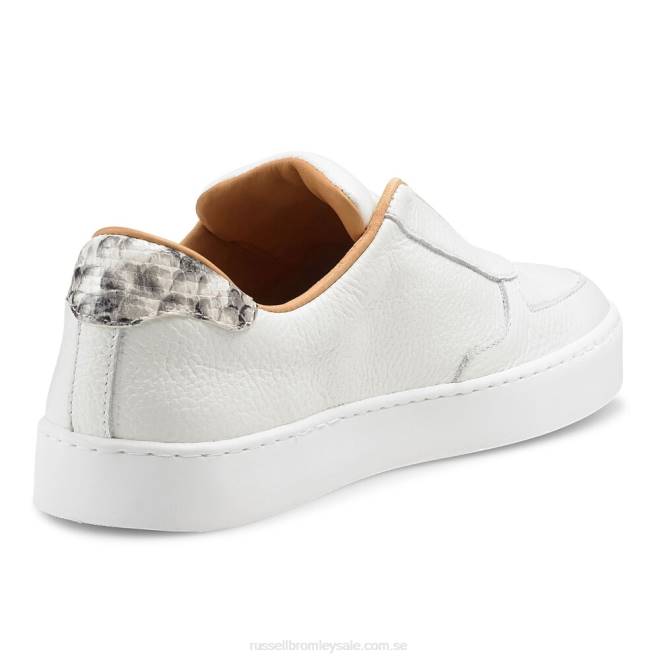 kvinnor vit Russell And Bromley fifth ave snörlösa sneaker T4XZ34