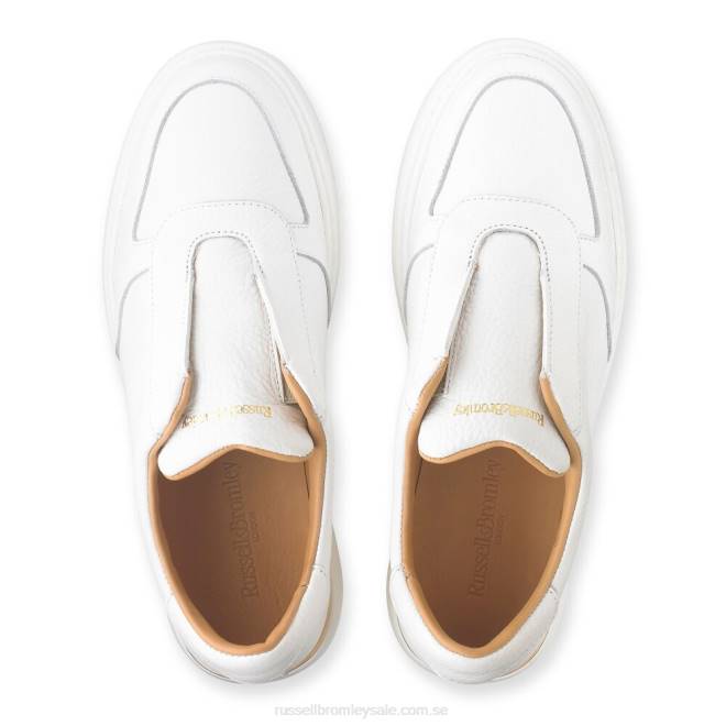 kvinnor vit Russell And Bromley gold rush spetslösa sneaker T4XZ43