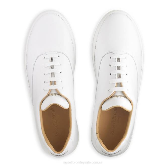 kvinnor vit Russell And Bromley heja snörning sneaker T4XZ84