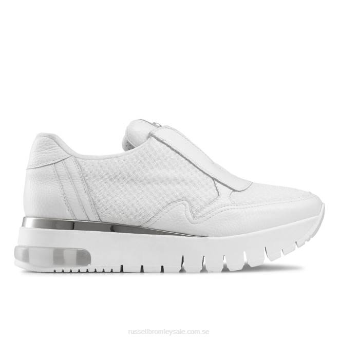 kvinnor vit Russell And Bromley island run mesh löpare T4XZ48