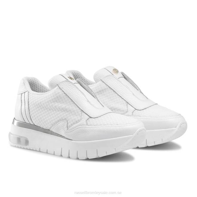 kvinnor vit Russell And Bromley island run mesh löpare T4XZ48