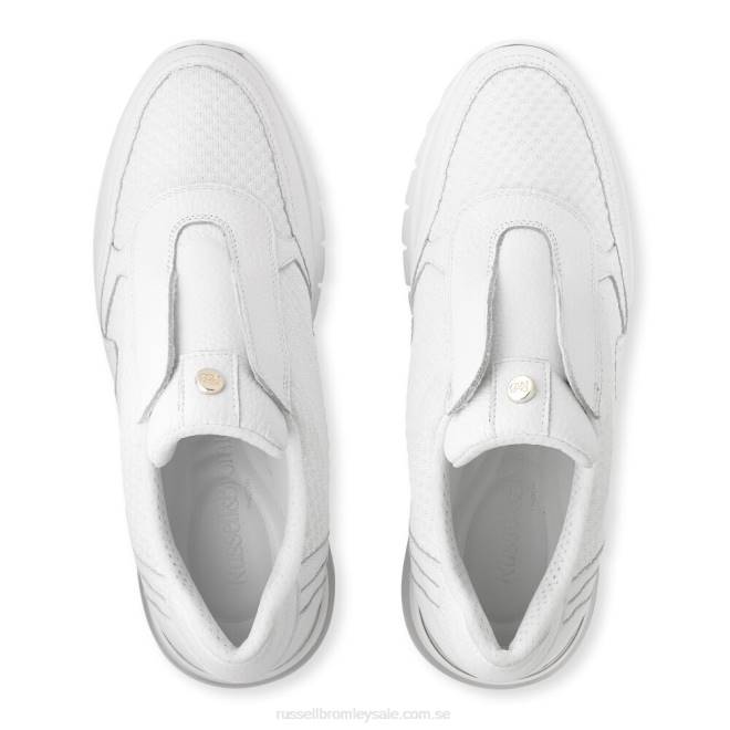 kvinnor vit Russell And Bromley island run mesh löpare T4XZ48