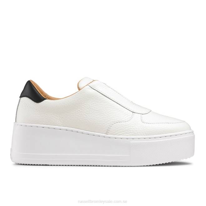 kvinnor vit Russell And Bromley park ave spetslösa plattformade sneaker T4XZ33