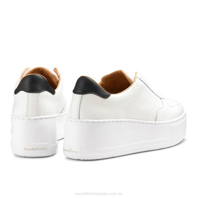 kvinnor vit Russell And Bromley park ave spetslösa plattformade sneaker T4XZ33