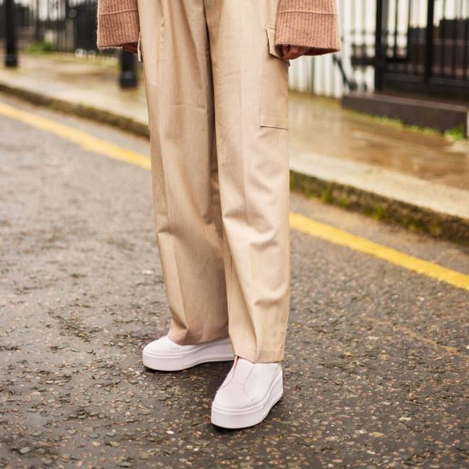 kvinnor vit Russell And Bromley park up flatform snörningslösa sneaker T4XZ1