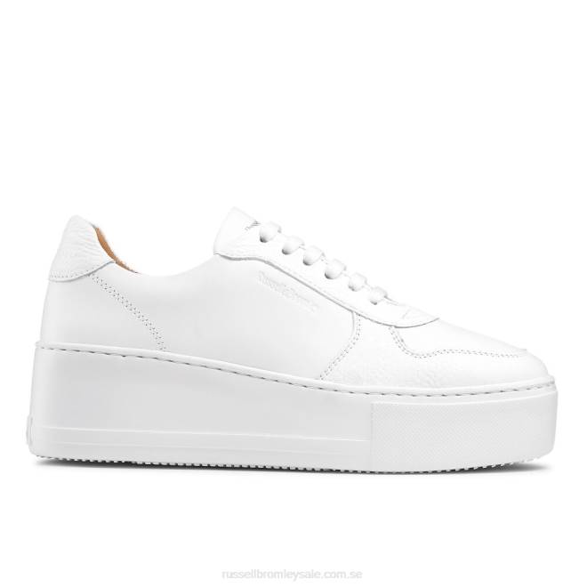 kvinnor vit Russell And Bromley parksneaker med spetsar T4XZ54