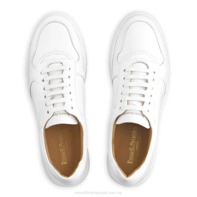 kvinnor vit Russell And Bromley parksneaker med spetsar T4XZ54