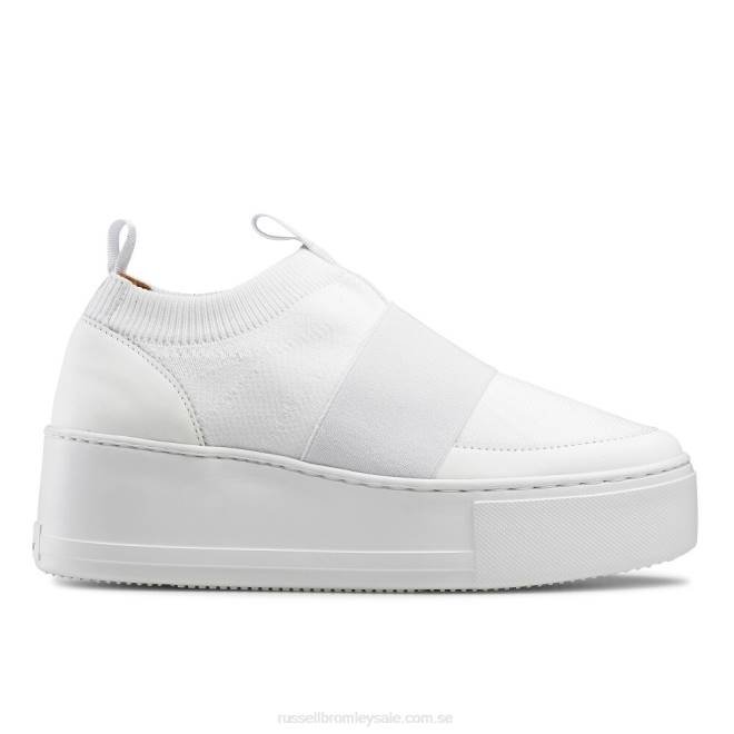 kvinnor vit Russell And Bromley parkstickad stickad sneaker T4XZ21