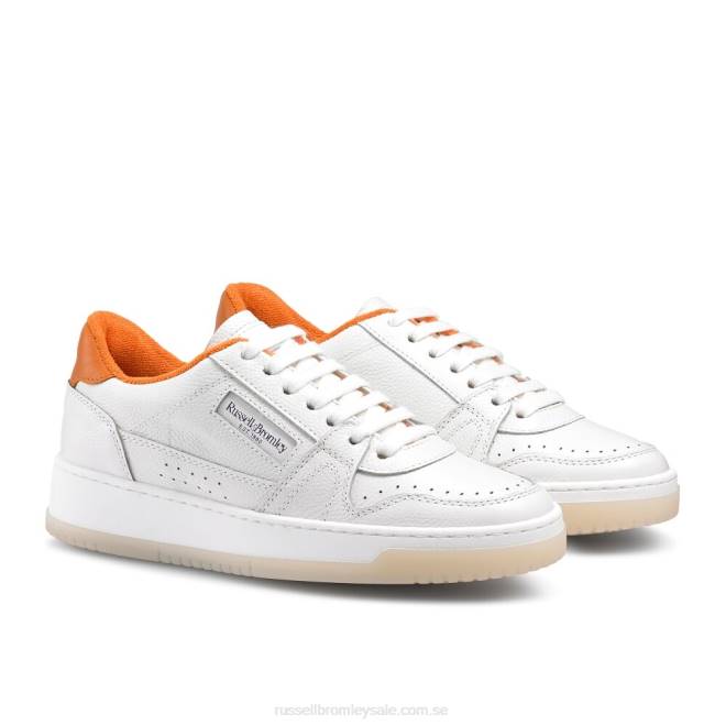 kvinnor vit Russell And Bromley retro kontrast sula snörning T4XZ52