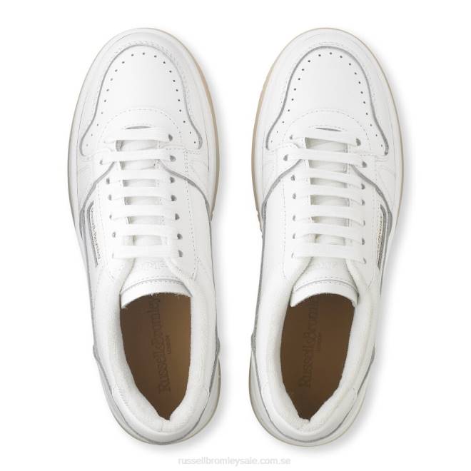 kvinnor vit Russell And Bromley retro kontrast sula snörning T4XZ53