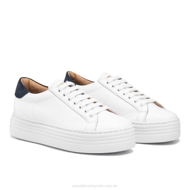 kvinnor vit Russell And Bromley saturn flatform sneaker T4XZ72