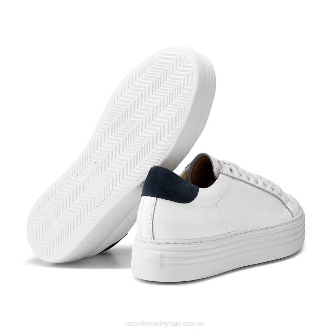kvinnor vit Russell And Bromley saturn flatform sneaker T4XZ72