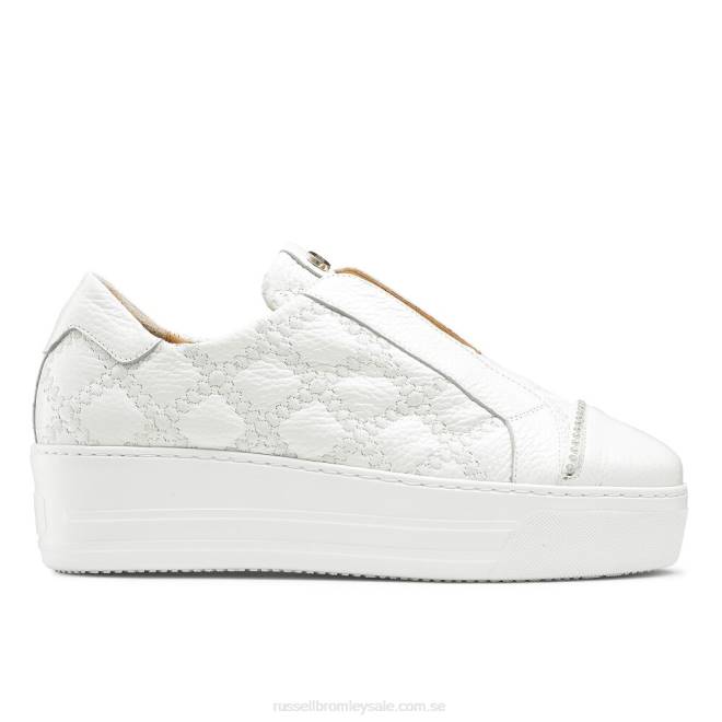 kvinnor vit Russell And Bromley seawalk snörlösa sneaker T4XZ14